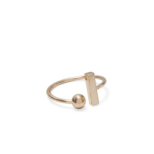 Gold Ball & Bar Ring