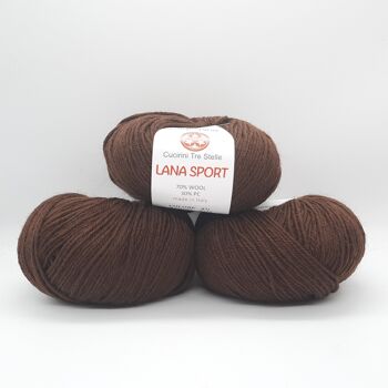 Lana Sport Cucirini Tre Stelle 32 couleurs - 10 balles - Marron 071