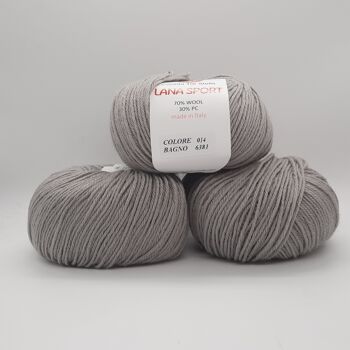 Lana Sport Cucirini Three Stars 32 Couleurs - 10 Balles - Gris Tourterelle 014