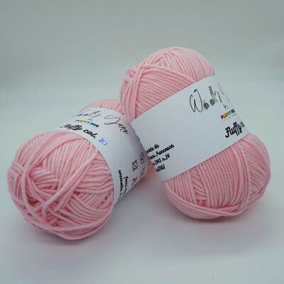 Fluffy Rosa Confetto, Filato Baby N.10