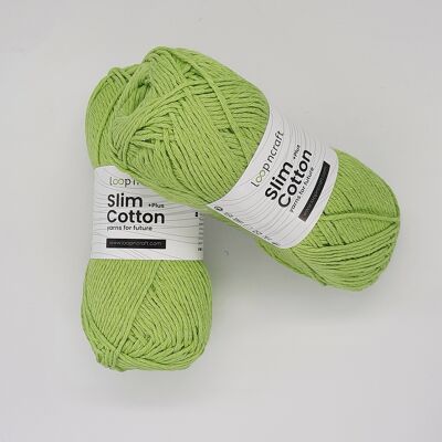 Cotone Riciclato Slim Cotton Verde Pistacchio 100gr - 5 pezzi