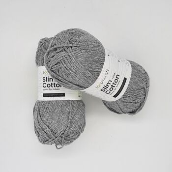 Coton Slim Cotton Recyclé Gris Clair 100gr - 5 pièces 1