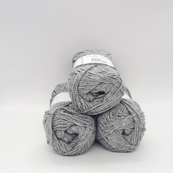 Coton Slim Cotton Recyclé Gris Clair 100gr - 5 pièces 2