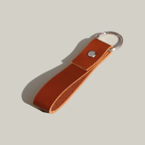 Tan Keyring - Nickel