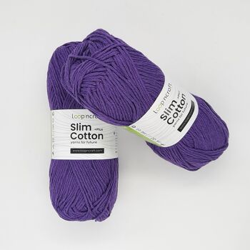 Coton Slim Recyclé Violet 100gr - 5 pièces 1