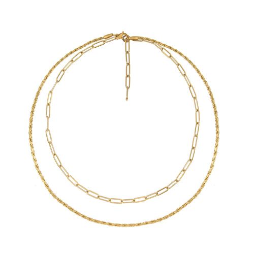 Layered Chain Necklace - Gold