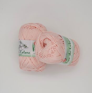 Cuir fleur de coton rose n.008 2
