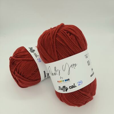 Fluffy Rosso Rubino, Filato Baby N.29