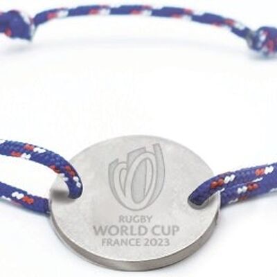 Bracelet Coupe du Monde Rugby France 2023 – Bleu Tricolore