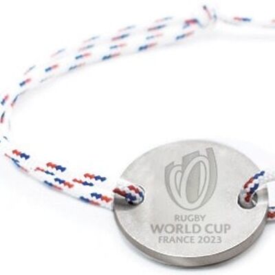 Bracelet Coupe du Monde Rugby France 2023 – Blanc Tricolore