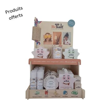 Kit de implementación Discovery en pequeño expositor de madera - 45 productos