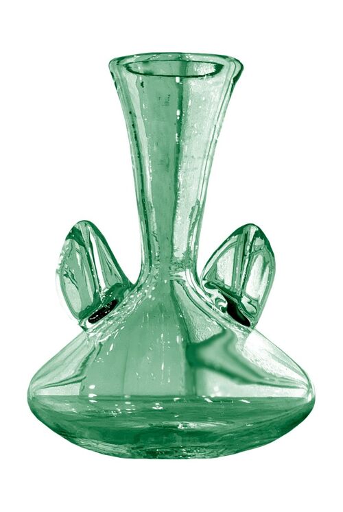 Decantador de cristal orejas verdes