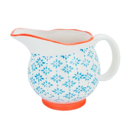 Nicola Spring Patterned Milk and Gravy Jug - Blue and Orange