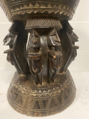 Tabouret Baule - Sculpté à la main - Côte d'Ivoire (85.2) 3