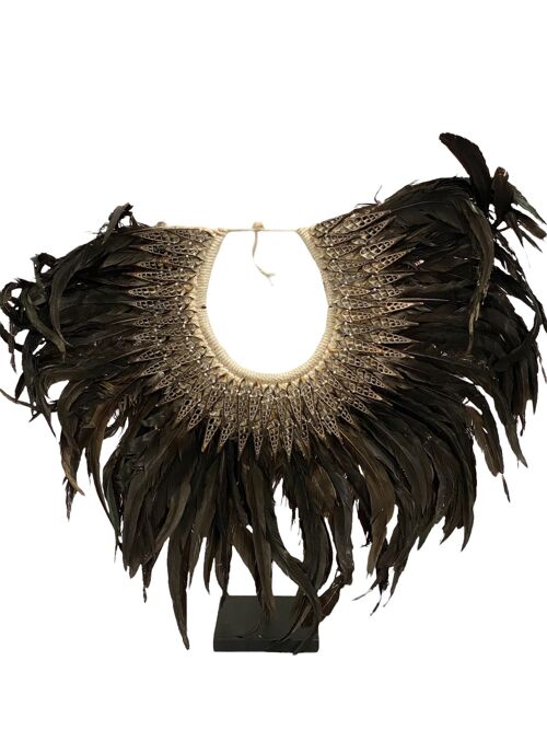 Handmade Feather & Shell necklace (2202)