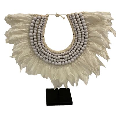 Handmade Feather & Shell necklace (2203)