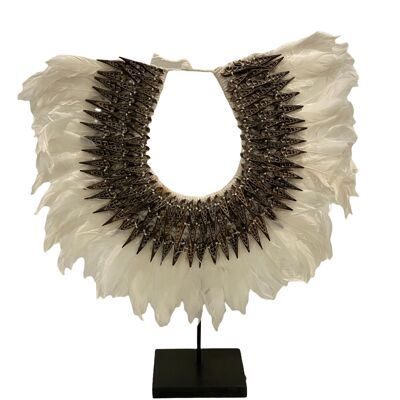 Handmade Feather & Shell necklace (2205)