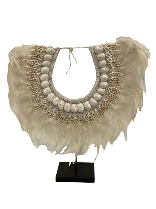 Handmade Feather & Shell necklace (2206)