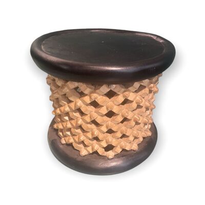 Bamileke Table - 48cm - Natural & black CW16