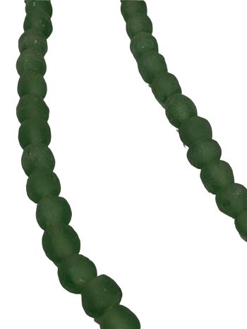Collier de Perles de Verre du Ghana Vert (83.2) 2