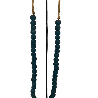 Ghana Glass Beads Necklace Turquoise (83.1)