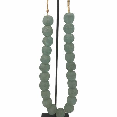 Ghana Glass beads Turquoise- Large