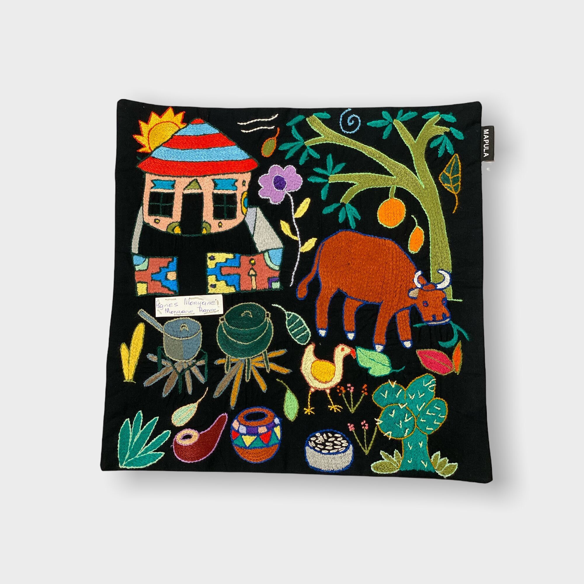 Cuscino ricamato Mapula 40x40 - Sud Africa
