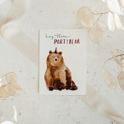 Postcard party bear
