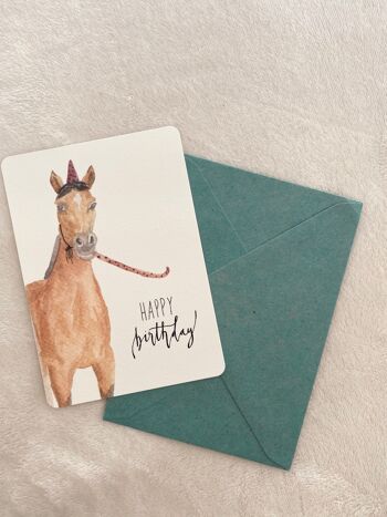 Carte Postale Anniversaire Cheval Iris 4