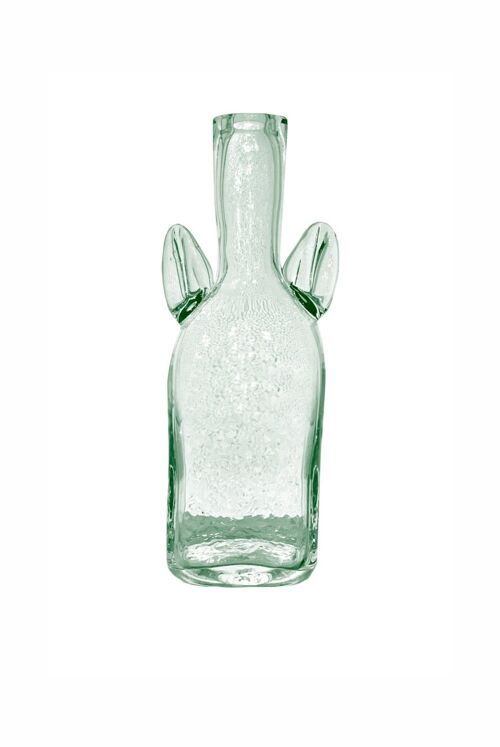 Botella cristal orejas transparente