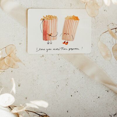 Postkarte Popcorn