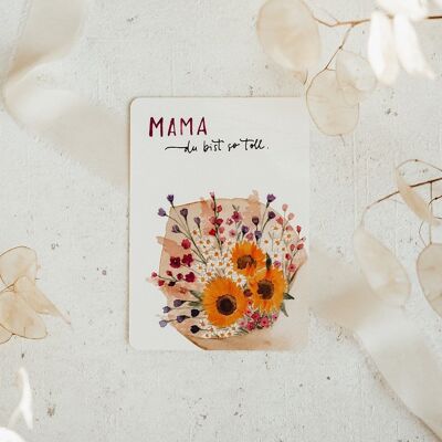 Carte postale bouquet de fleurs maman