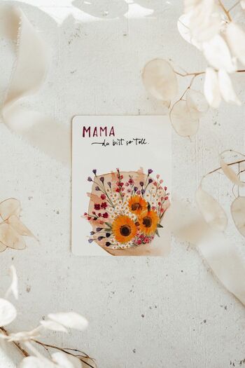 Carte postale bouquet de fleurs maman 1