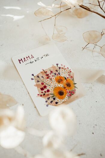 Carte postale bouquet de fleurs maman 2