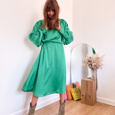 vestido verde SHAYA