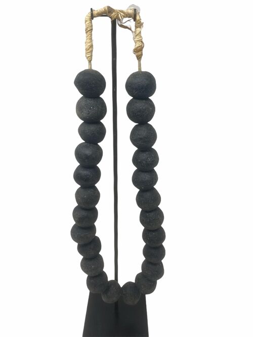 Ghana Glass beads Black - Large