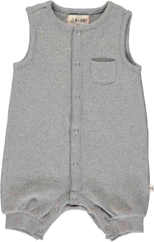 PABLO ribbed playsuit Grey
