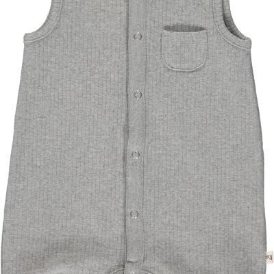 PABLO ribbed playsuit Grey