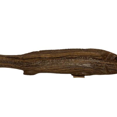 Poisson sculpté à la main en bois flotté - M (1209)