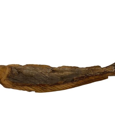 Pescado tallado a mano en madera flotante - S (1102)