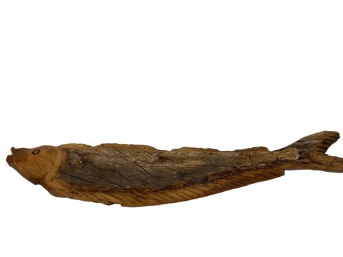 Driftwood Hand Carved Fish - S (1102)