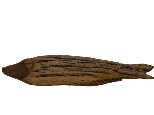 Driftwood Hand Carved Fish - S (1103)