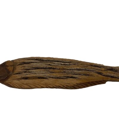 Poisson sculpté à la main en bois flotté - S (1103)