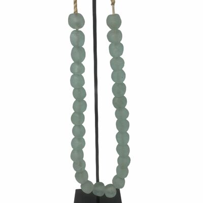 Collier de perles de verre du Ghana - Turquoise M