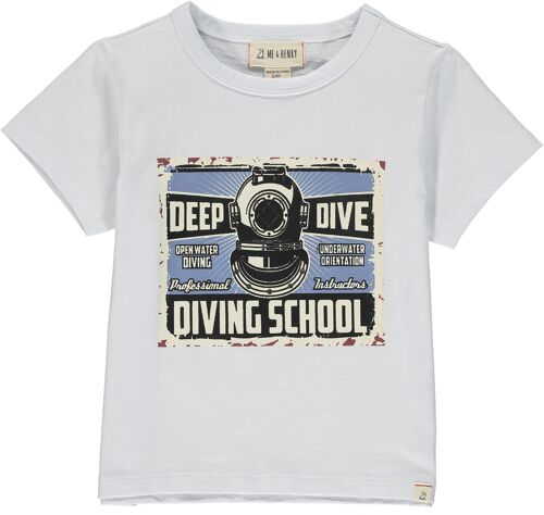 CORNWALL deep dive tee White teen