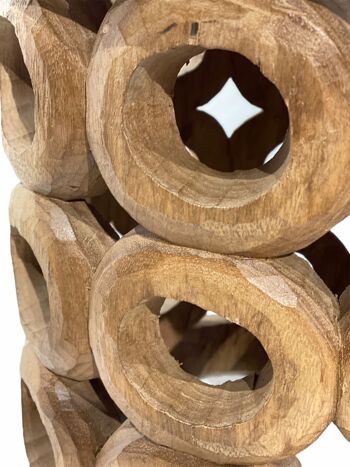 Tabouret Bamiléké \ Table - 40cm - Naturel - Donut 2