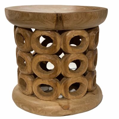 Bamileke Stool \ Table - 40cm - Natural - Doughnut