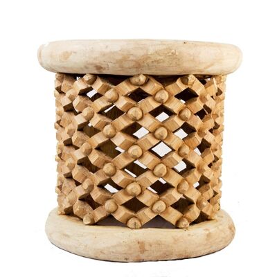 Tabouret \ Table Bamiléké - 43cm - Naturel TR21