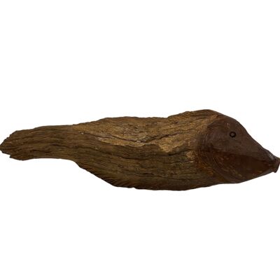 Poisson sculpté à la main en bois flotté - M (1205)