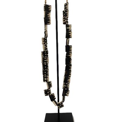 Kenia-Perlen-Halskette – Halskette mit quadratischen Perlen (47,7)